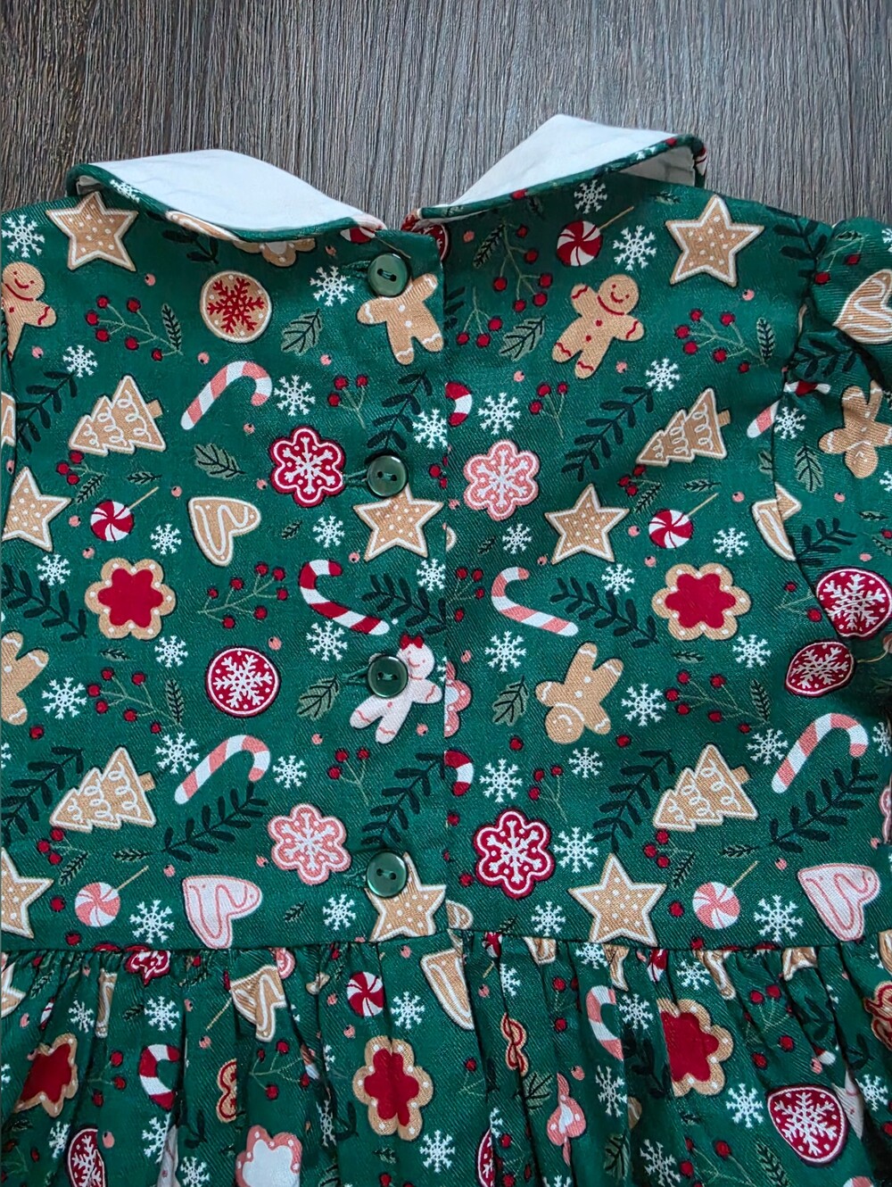 Bonnie Jean Gingerbread Smocking Dress - Picture 13 of 14